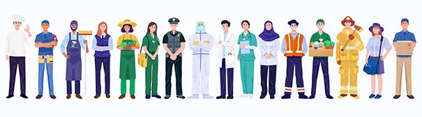 People of various occupations
